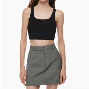 Babaton Black Sculpt Knit Top XS